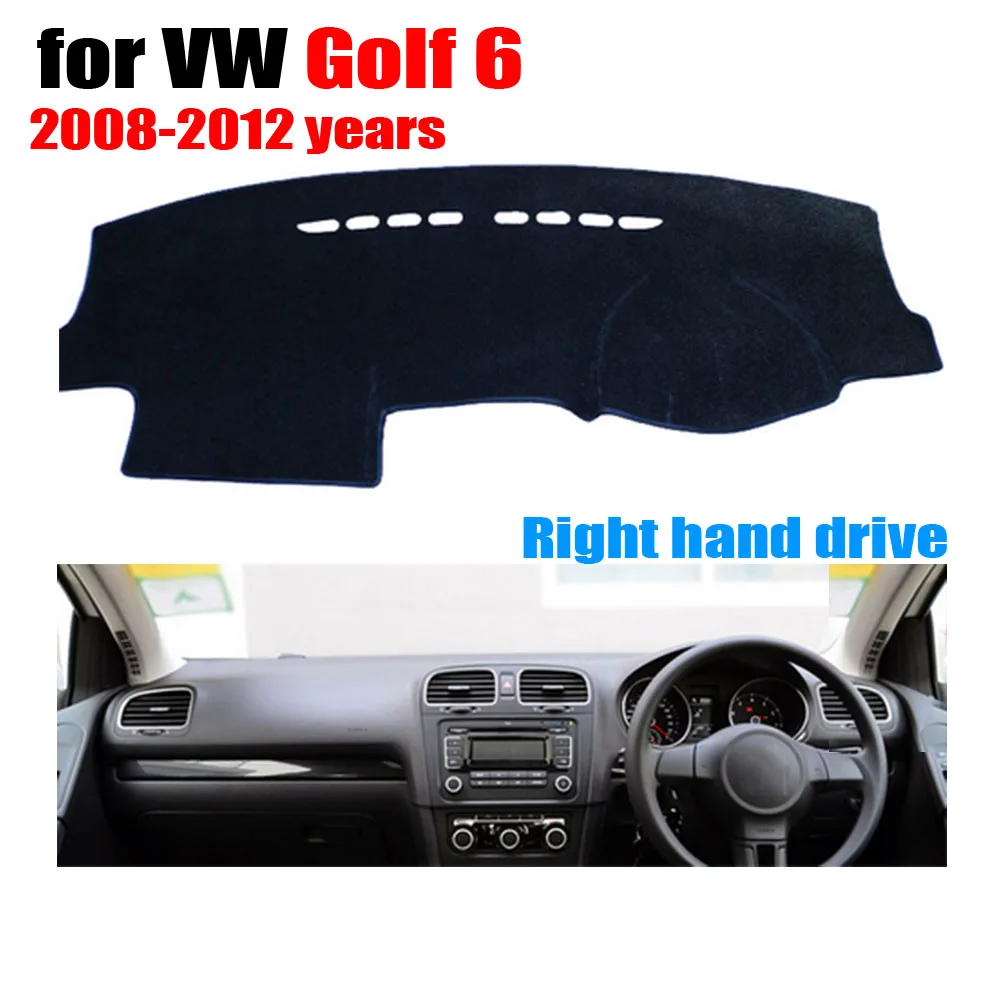 Car dashboard covers mat for Volkswagen VW GOLF 6 /GTI 2008-2012 Right hand drive dashmat pad dash cover dashboard accessories