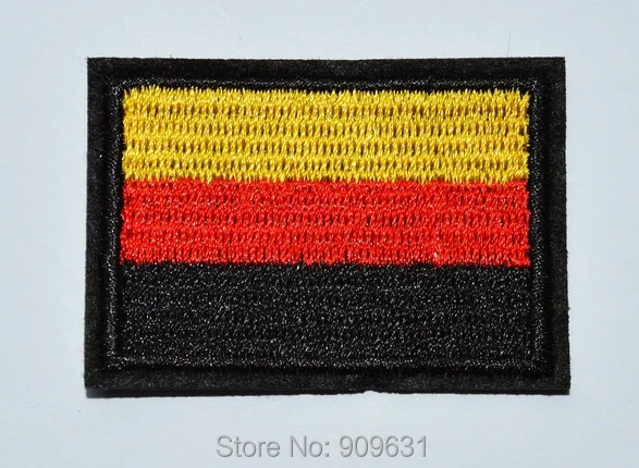 New ! National flag of Germany German applique iron on patch applique Small new ~ black edge