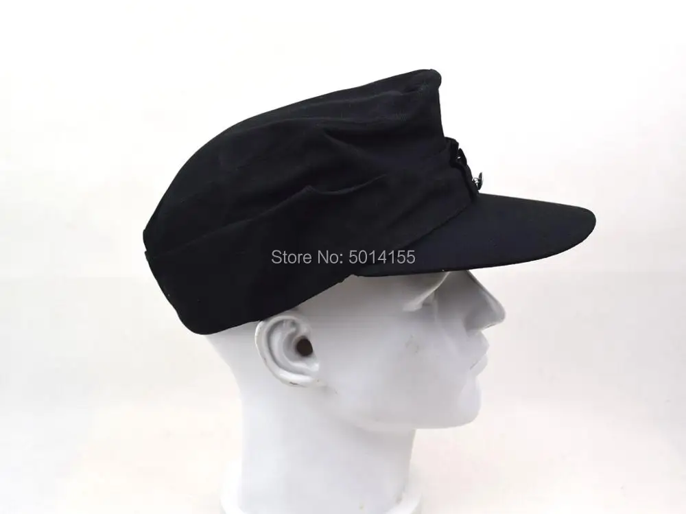 Cosplay German Army Elite EM M43 Summer Panzer Field Cotton Cap Hat Black