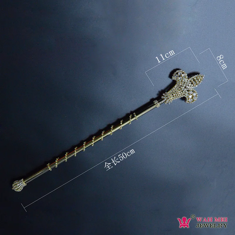 Scepter Wands Rhinestone Crystal Cross Double Sided Fashion Jewelry Play Accessories  Props Pageant Contest Crown Things Sz023