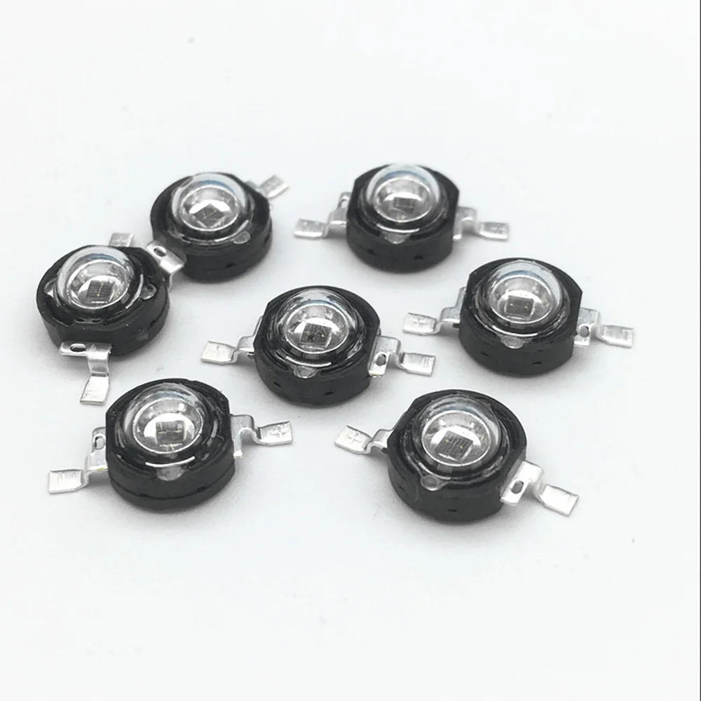 

50pcs Infrared Red Light 850nm 3W Black Copper Bracket High Power LED Chip Infrared 850nm Night Vision LED Beads