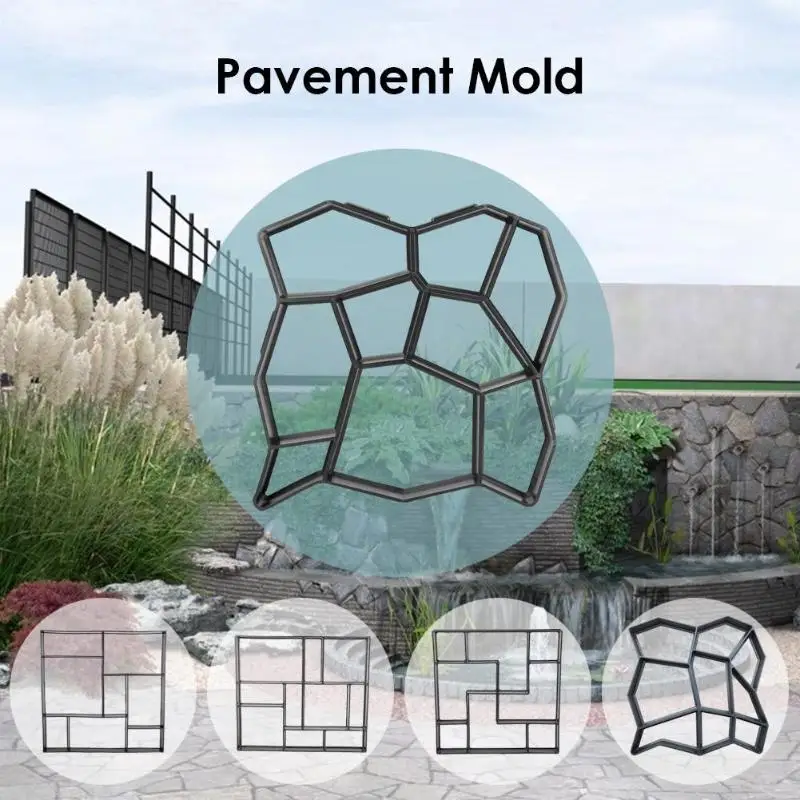 Molde do pavimento do jardim caminhada molde concreto diy manualmente pavimentação cimento tijolo pedra estrada moldes de concreto pathmate m
