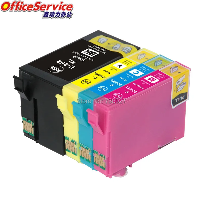 

T252 252XL Compatible Ink Cartridges For Epson WF-7620 WF-7710 WF-7720 WF-3620 WF-3640 WF-7110 WF-7210 WF-7610 printer