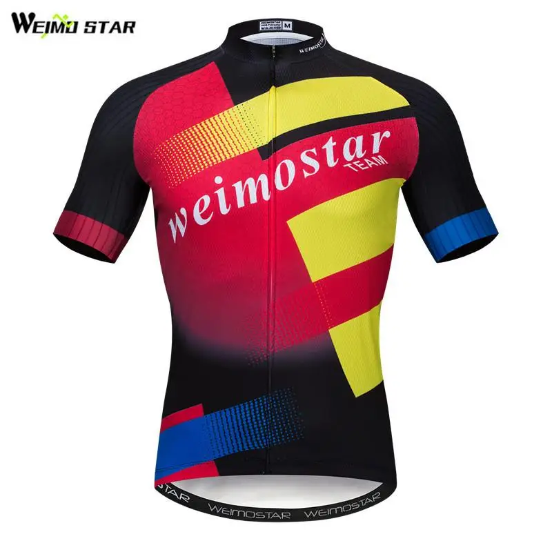 

Weimostar Sports Cycling Jersey 2019 pro Team Men Bicycle Clothing Summer Short Sleeve MTB Bike Jersey Quick Dry Cycling Shirt