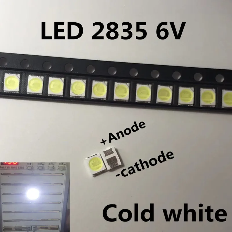 100pz/lotto Jufei 3528 SMD LED 2835 6 V bianco Freddo 96LM Per La TV LCD Retroilluminazione Applicazione