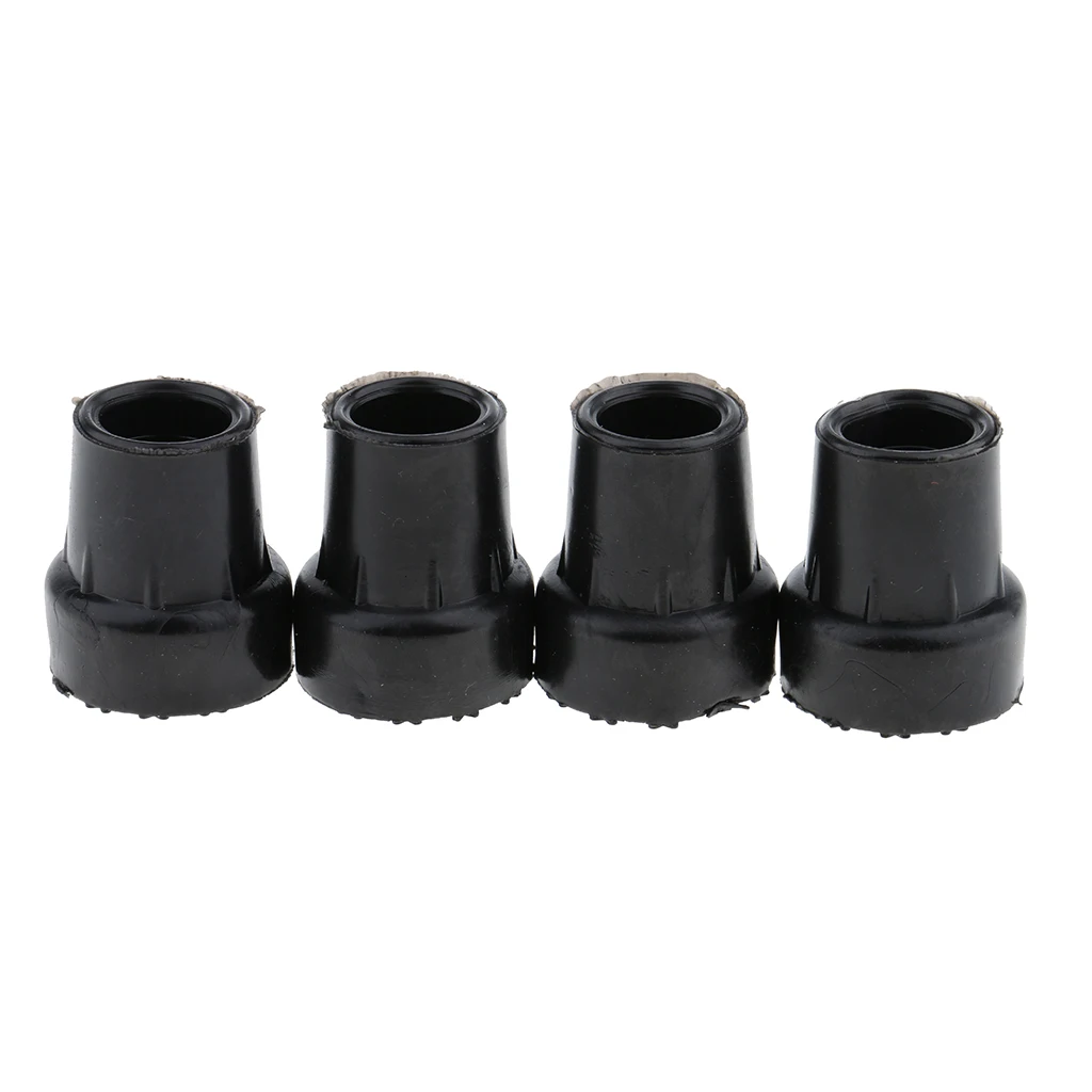 4pcs 19mm Anti Slip Rubber Crutches Tips Pad Durable Rubber Anti-Slid Heavy Duty Canes Replacement for Walking Stick Crutch End