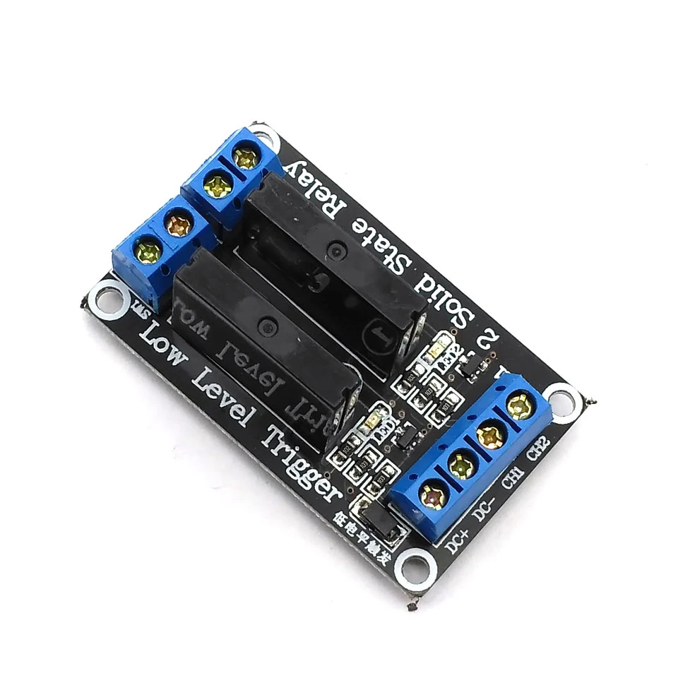 5V 12V 24V 2 Channel SSR G3MB-202P Solid State Voltage Relay High Level Signal Trigger Module 240V 2A + resistance fuse For uno