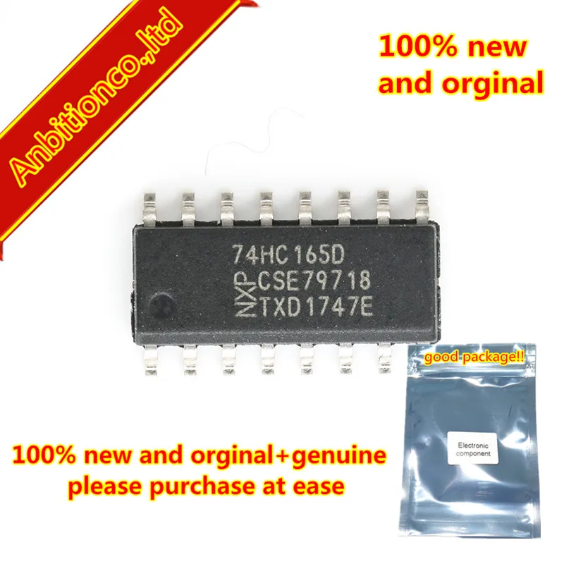 10pcs 100% new and orginal SN74HC165DR SOIC-16 8-BIT PARALLEL-LOAD SHIFT REGISTERS in stock