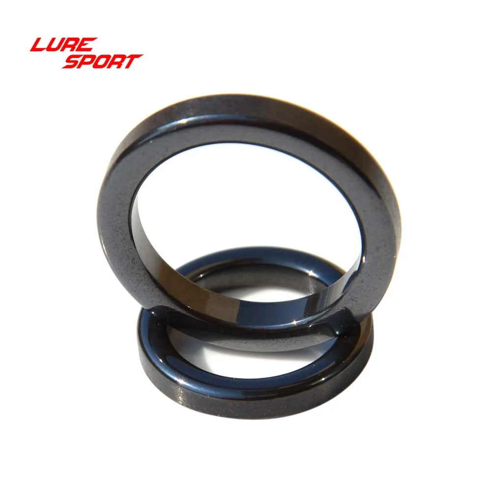 LureSport 50pcs size 2.5-50  Alconite  Ring Ceramic Black ring rod Guide Ring Rod Building component Repair DIY Accessory