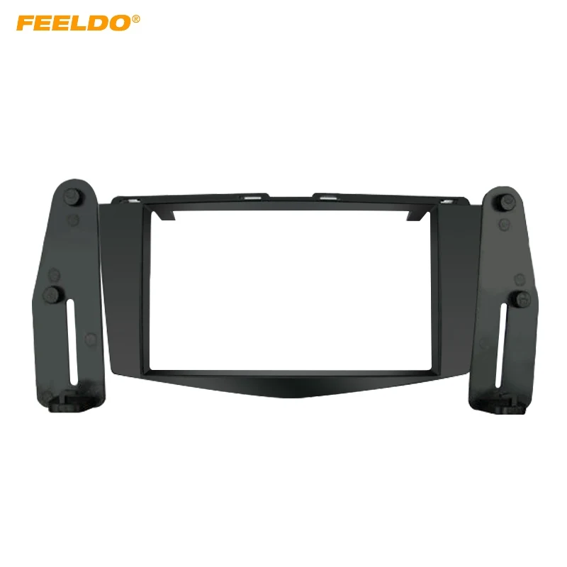 FEELDO Car 2Din CD/DVD Stereo Radio Fascia Frame for BENZ C-KLASSE (W204) 2007 Dashboard Panel Mount Trim  Installation Kit