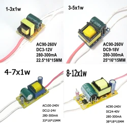 10 sztuk 1 W-50 W 220 V LED zasilacz 280mA 300mA sterownik lampy 3 W 5 W 7 W 9 W 10 W 20 W 30 W 36 W 50 W transformator oświetleniowy do żarówki DIY