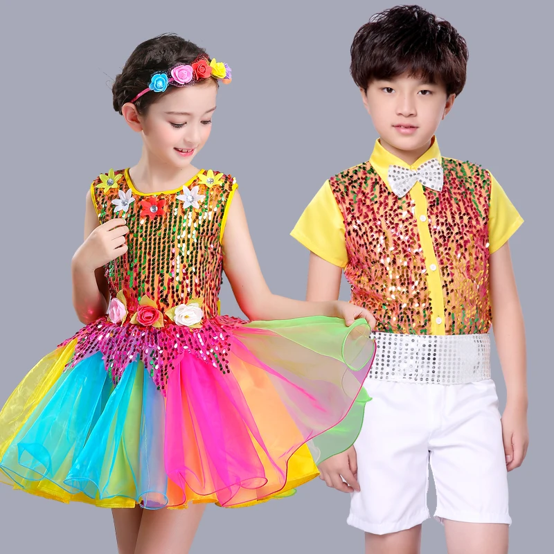 Girls Ballet Dress For Children Girl Dance Dress Kids Sequins Ballet Costumes For Girls Tutu Dance Girl Stage Dancewear For Boy