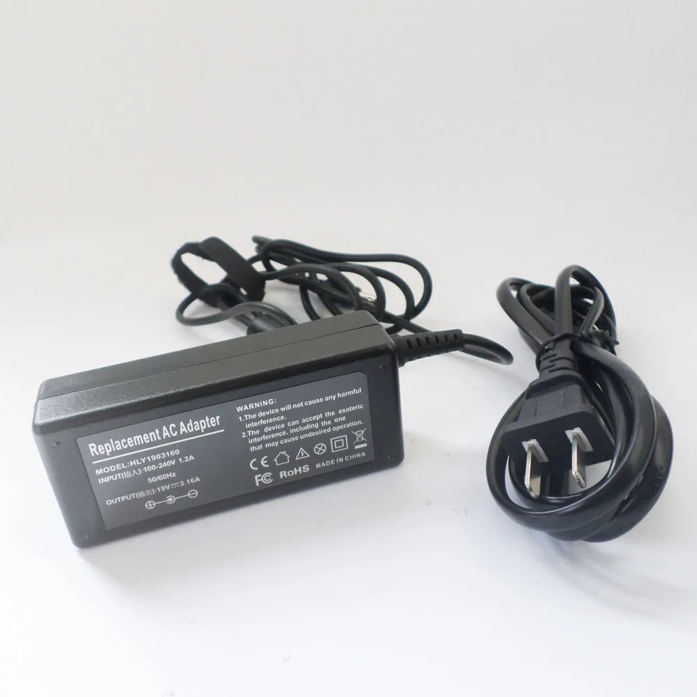 AC Power Adapter For Samsung R478 R480 R510 R519 R522 R710 RV408 RV410 RV420 RV508 RV511 19V 3.16A 60W Laptop Battery Charger