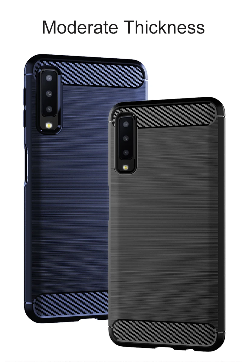 For Samsung A7 2018 A750F Case Carbon Fiber TPU Phone Case For Samsung Galaxy A7 2018 Phone Bags Silicone Cover Coque Capa
