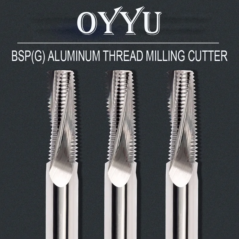 Inch G aluminum thread milling cutter full tooth type tungsten carbide milling cutter machining center milling cutter