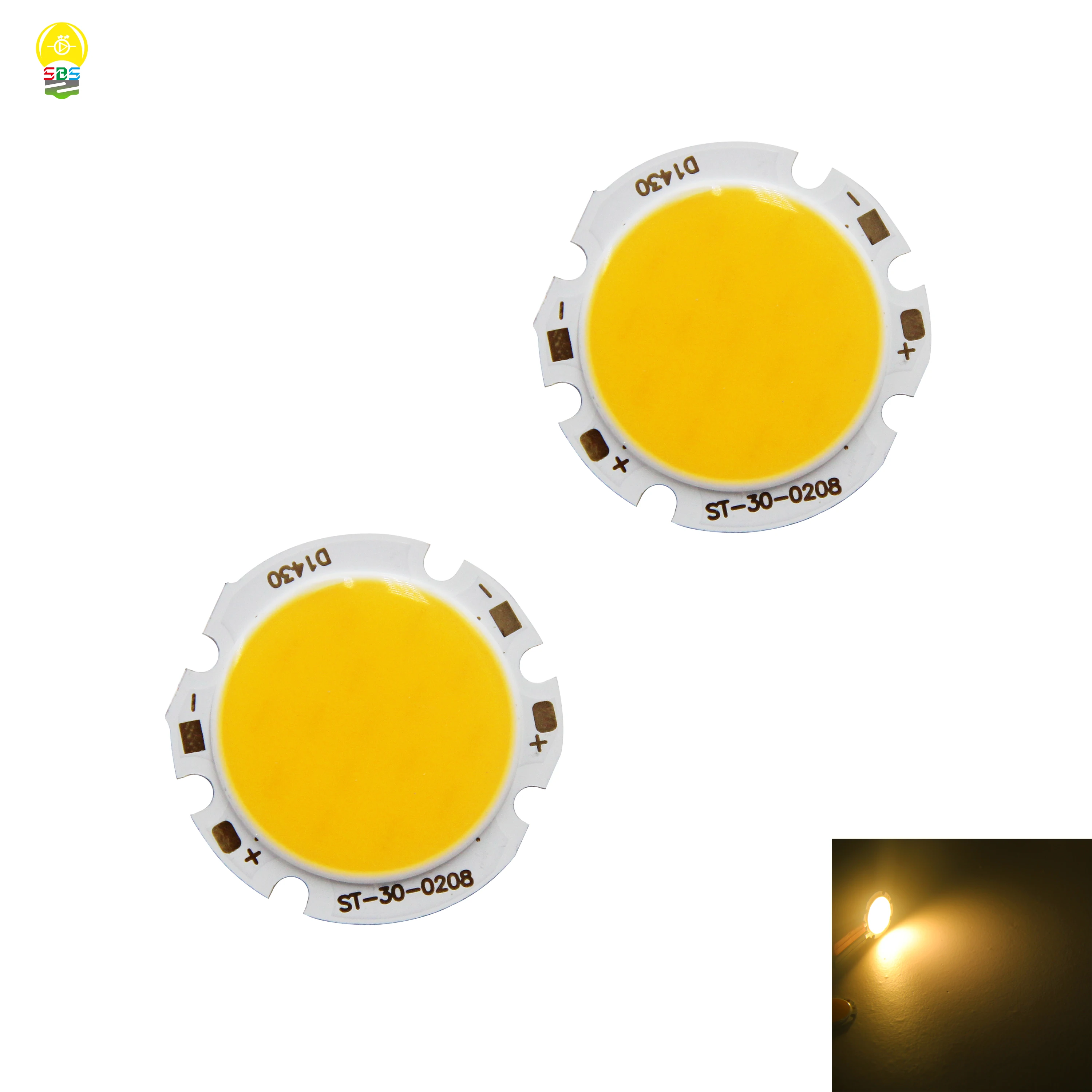 New 30mm Round LED COB Light Source 3W 6V 500mA Warm White 3000K Ra80 for Indoor Restaurant Desk Lamp DIY Bulb