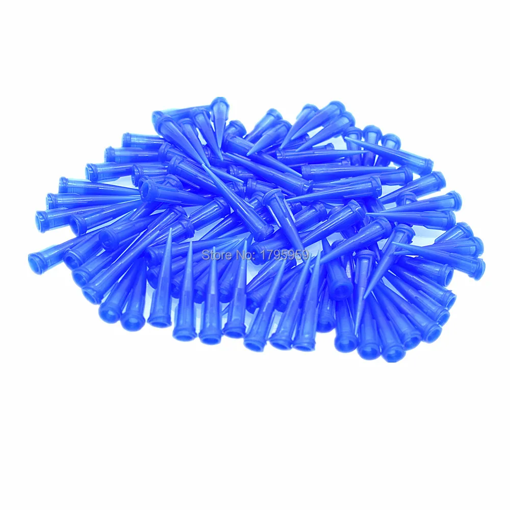 6000pcs 22G Tapered Plastic Dispensing Tips Liquid Glue Dispenser Needles Tapered Blunt Tips Adhesive Glue Dispensing Needle Set