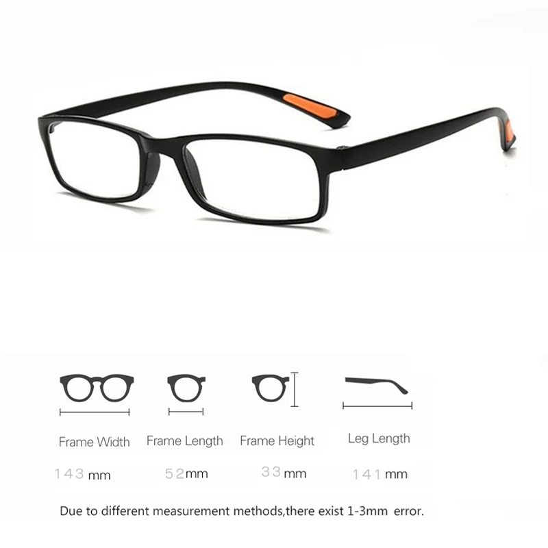 iboode  Ultralight Toughness Anti Fatigue TR90 Reading Glasses Men Women Presbyopic Eyeglasses Unisex +1.0 +1.5 +2.0 +3.5 +4.0