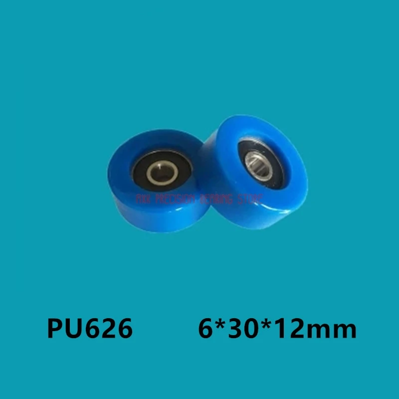 

2023 Rushed Real Miniature Bearings 626 Plastic 6*30*12mm Roller Wheel Inner Diameter M6 Rubber Coated Bearing Blue