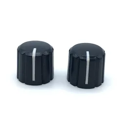 10pcs/lot Potentiometer Encoder Band switch Plastic Knob Cap 15 x 13.5mm Half Shaft Plum Shaft Type Black