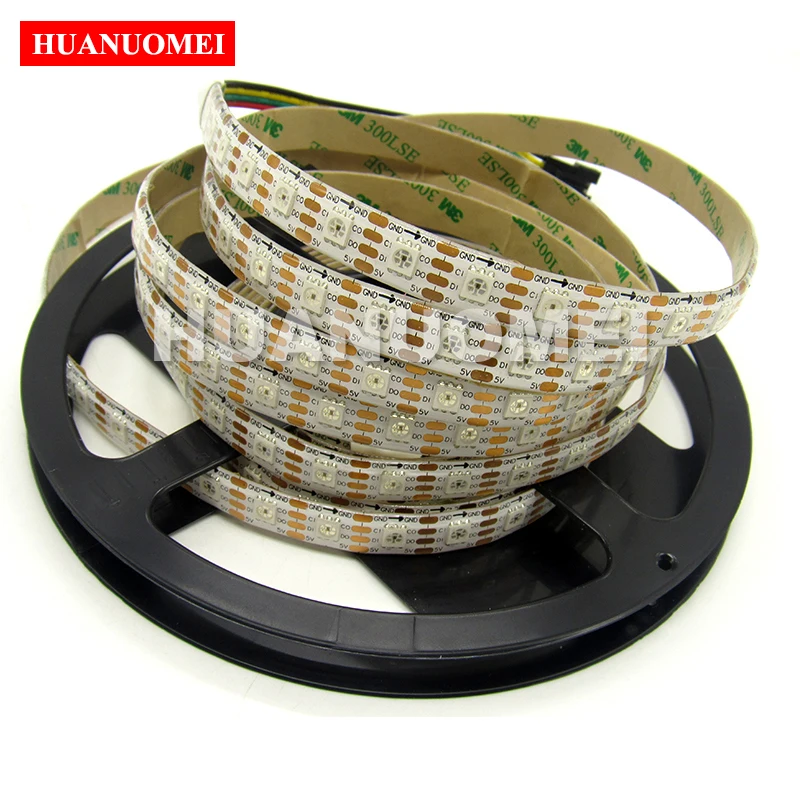 

5V 72LEDs/m APA102 LED Strip Waterproof IP65 Digital Flexible Tape Pixel 5050 SMD RGB TV Lights Lamp,5M/Roll,White PCB