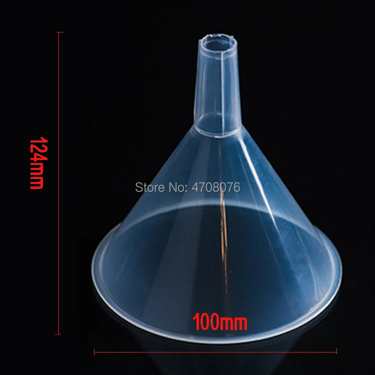 5pcs/set 50-60-75-100-120mm PP funnel Plastic lab filter funnel transparent for laboratory kitchen garage food grade