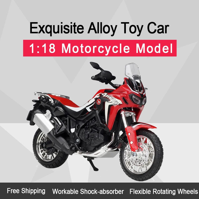 MAISTO 1:18 Honda Africa TwinDCT Alloy Diecast Motorcycle Model Workable Shork-Absorber Toy For Children Gifts Toy Collection