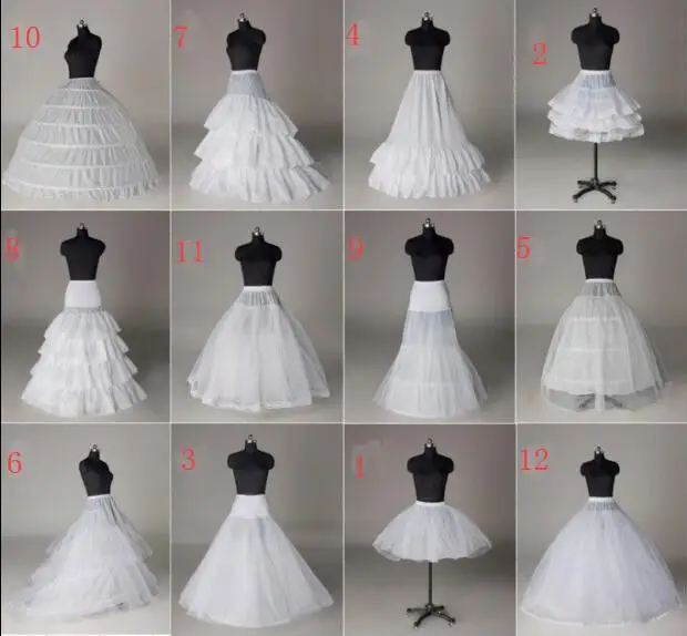 

2023 Hot Sell Many Styles Bridal Wedding Petticoat Hoop Crinoline Prom Underskirt Fancy Skirt Slip