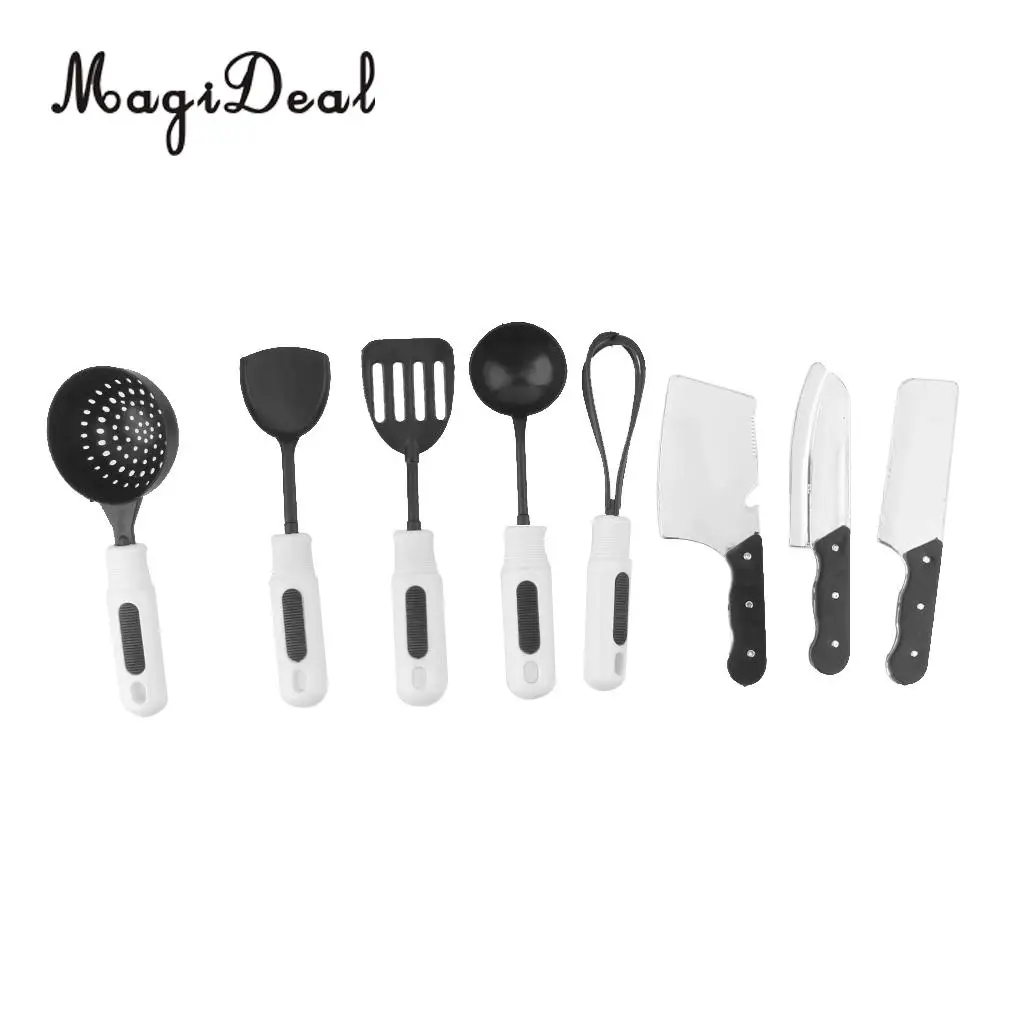 MagiDeal Hot Product 1Set Plastic Kitchen Cookware Kitchenware Set for Dollhouse Children Kids Pretend Play Toys Birthday Gift