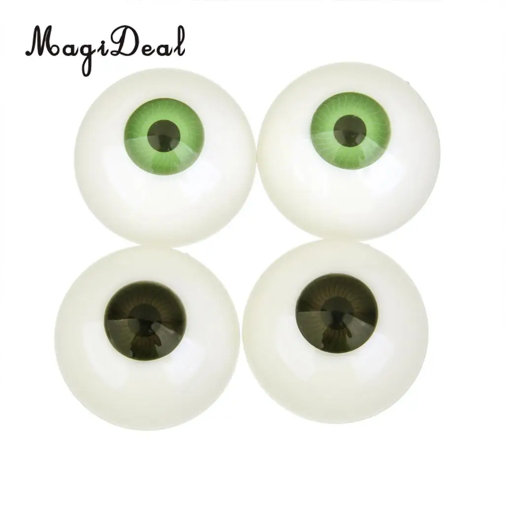 Magideal 2 Pairs Plastic Half Ronde Holle Oogbollen 30Mm Voor Pop Dier Masker Schedel Halloween Prop Diy Ambachtelijke Speelgoed