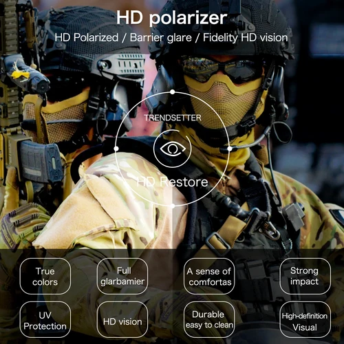 Imagen 2 del producto Hombres Mujeres ejército BALLISTIC 3,0 protección gafas militares Paintball gafas de tiro táctico MTB ciclismo gafas de sol polarizadas