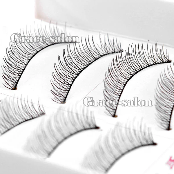 10 Pair Makeup Natural Long Handmade Soft False Eyelashes Eye Lash Wedding Party