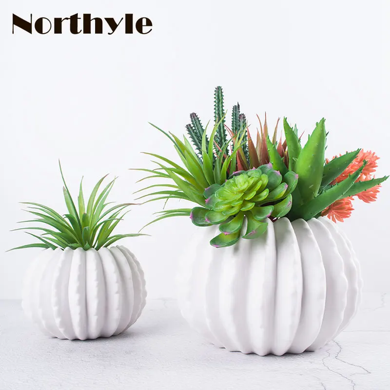 Simulating Multi Stone Lotus Flower Fake Aloe Grass Artificial Cactus Succulents Diy Garden Decoration Fleshy Botany Plantin