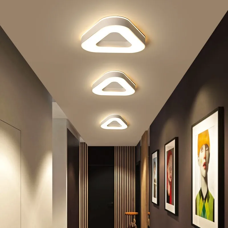 Nieuwe Design Led Plafondlamp Gang Kunstgalerie Decoratie Front Balkon Lamp Veranda Wit Zwart Lamparas De Techo Plafondlamp