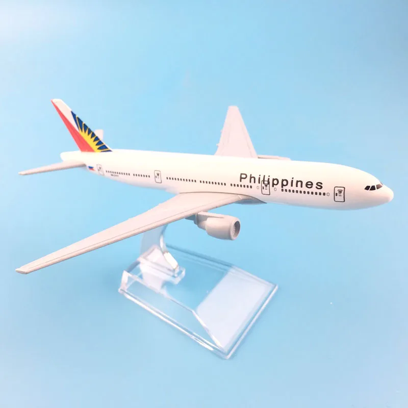 JASON TUTU 16cm plane airplane model Philippines Boeing 777 aircraft model diecast metal airplanes model 1:400 Plane toy gift