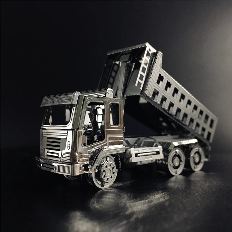 MMZ MODEL NANYUAN 3D Metal puzzle Self-Dump Truck Engineering vehicle Assembly Model DIY 3D Laser Cut Model puzzle toy for adult