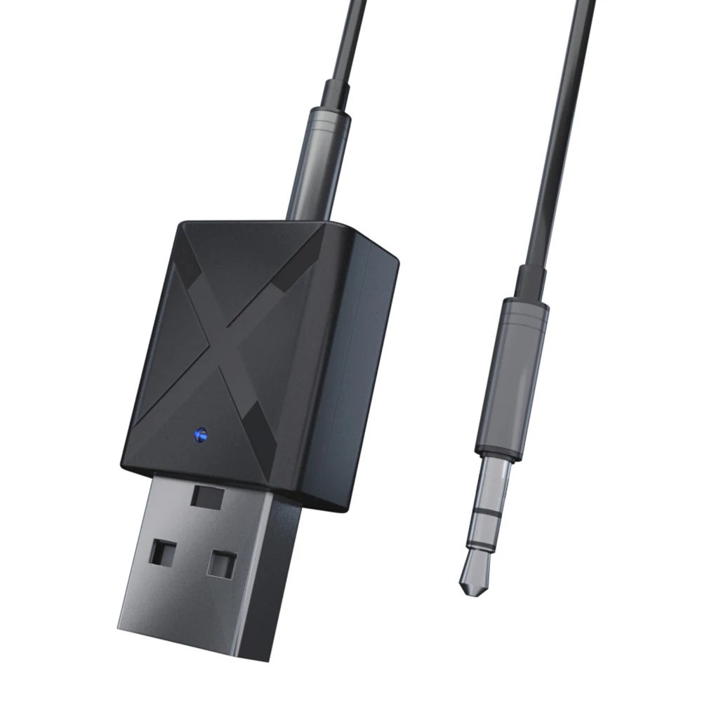 Kebidu-جهاز إرسال واستقبال Bluetooth 5.0 ، محول USB AUX Dongle ، سماعة رأس لاسلكية ، جهاز استقبال موسيقى الكمبيوتر ، محول بلوتوث