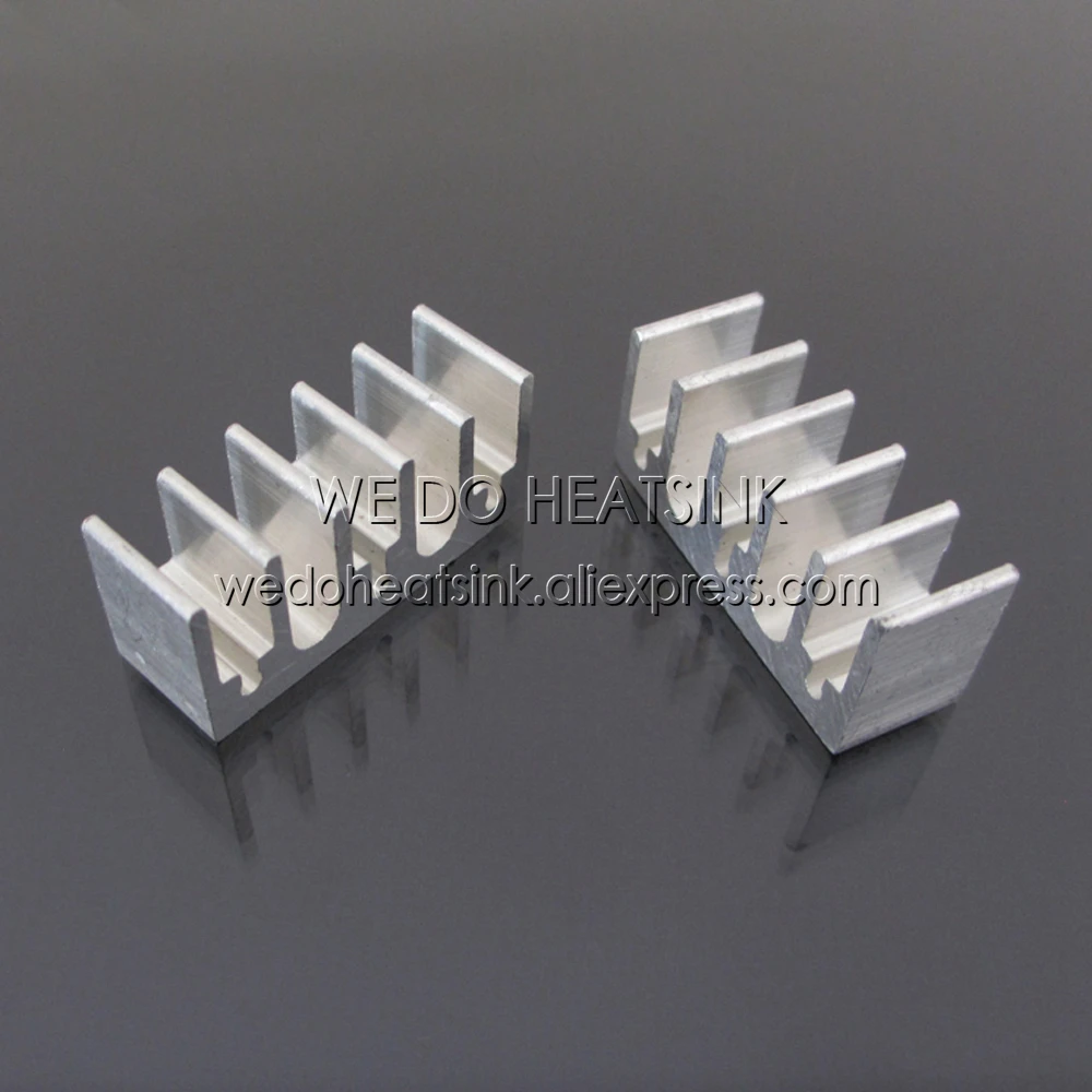 WE DO HEATSINK 20pcs 8x22x10mm Aluminium Epoxy Attach On Heatsink Transistor With Straight Fins For DIPS