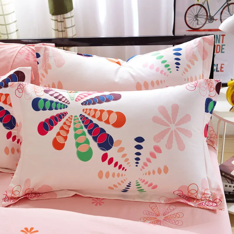 1 Piece 480*740mm 7 Colors Floral Pillow Case Cover 100% Polyester Plain Knitted Pillowcase For Kids Adults 50