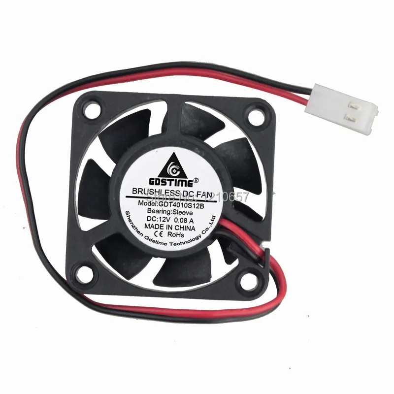 

30 Pieces lot 12V 2 Pin 40x10mm 40mm Mini 4cm DC Brushless PC Computer Cooler Cooling Fan