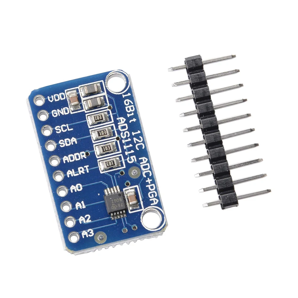 Aokin ADS1115 16 Bit 4 Channel I2C IIC Analog-to-Digital ADC PGA Converter with Programmable Gain Amplifier Board For Arduino