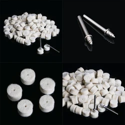 100pc/set New 13mm Wool Felt Polishing Grinding Wheels Buffing Pads with 2 Shanks