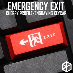 Novelty cherry profile dip dye sculpture pbt keycap for mechanical keyboard laser etched legend exit enter black red blue