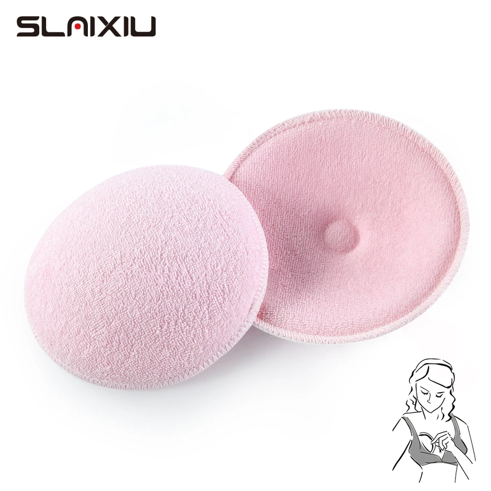 

2/4 PCS Surface Cotton + Sanitary Sponge Reusable Breast Nursing Pads Soft 3D Cup Washable Pad Baby Breastfeeding Accessor