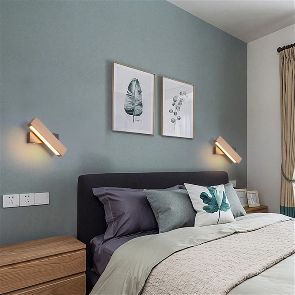 Simple Creative Wall Light LED Bedroom Bedside Decoration Nordic Designer Living Room Corridor White & Black 85-265V