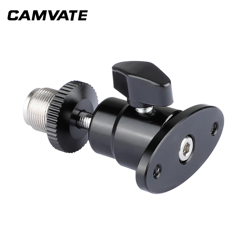 Регулируемое настенное/потолочное крепление CAMVATE с мини-шаровой головкой с поворотом на 360 ° и винтовым разъемом 5/8-27 для подключения микрофона/монитора