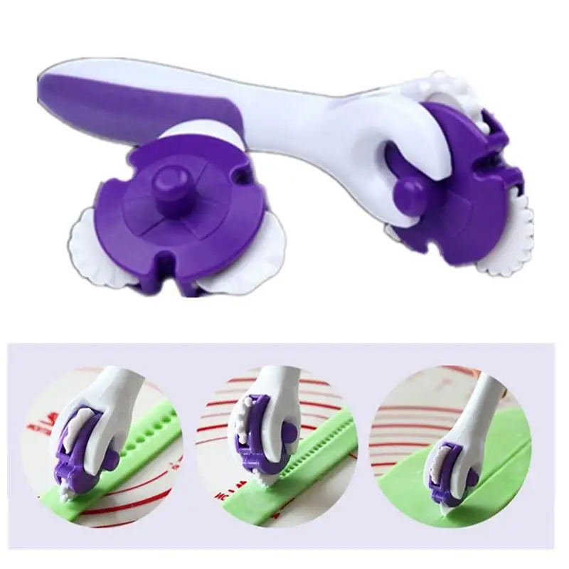 Rolled Fondant Tools Impression Rolling Cutter Cupcake Decorating Roller Cake Decorating Tools Mini Baking Tools With Embosser