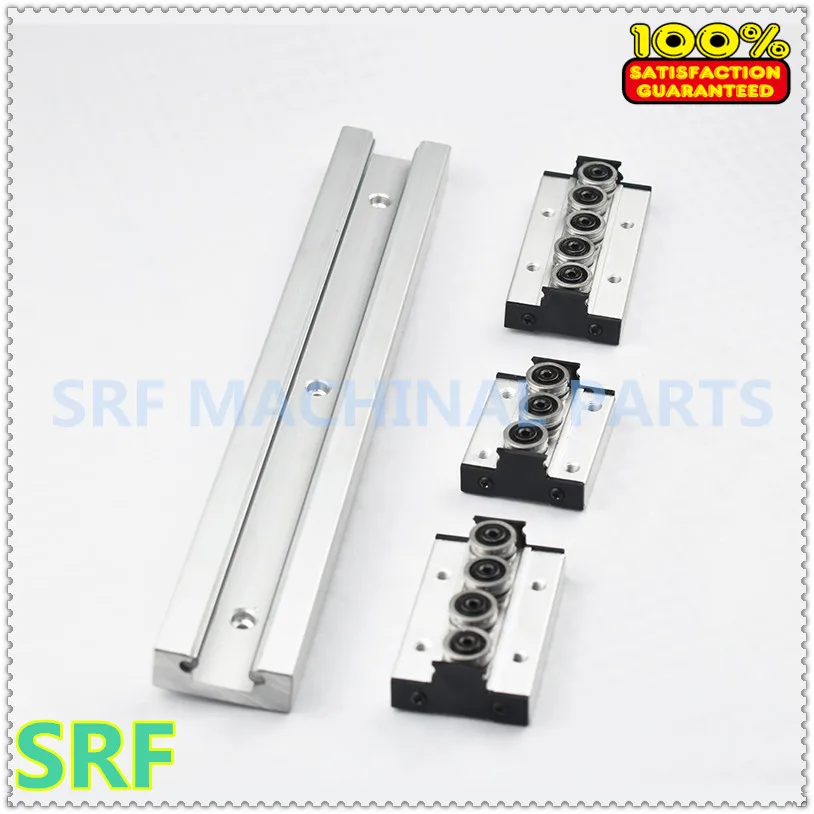 aluminum profile built in double axis linear guide SGR20N roller slide rail L=300mm+1pcs SGB20N wheel slide block