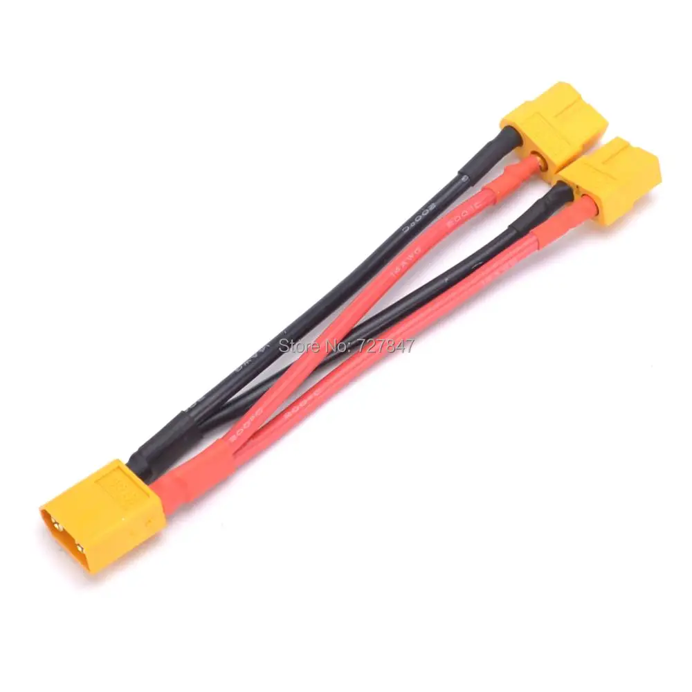 XT60 XT30 XT30U T Plug EC5 EC3 EC2 JST Parallel Battery Connector Cable Extension Y Splitter Plug Adapter for FPV RC parts