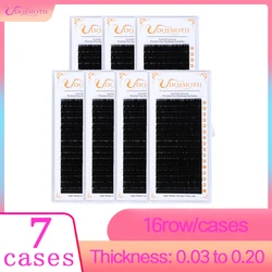 7 trays 16rows/case individual mink eyelash extensions supples False fake eyelash extension individual lashes false eyelashes